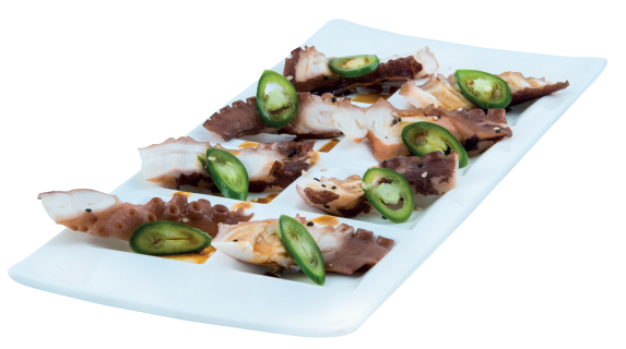 Pulpo, Sashimi.